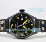 Copy IWC Big Pilot Yellow Arabic Numeral Dial Watch